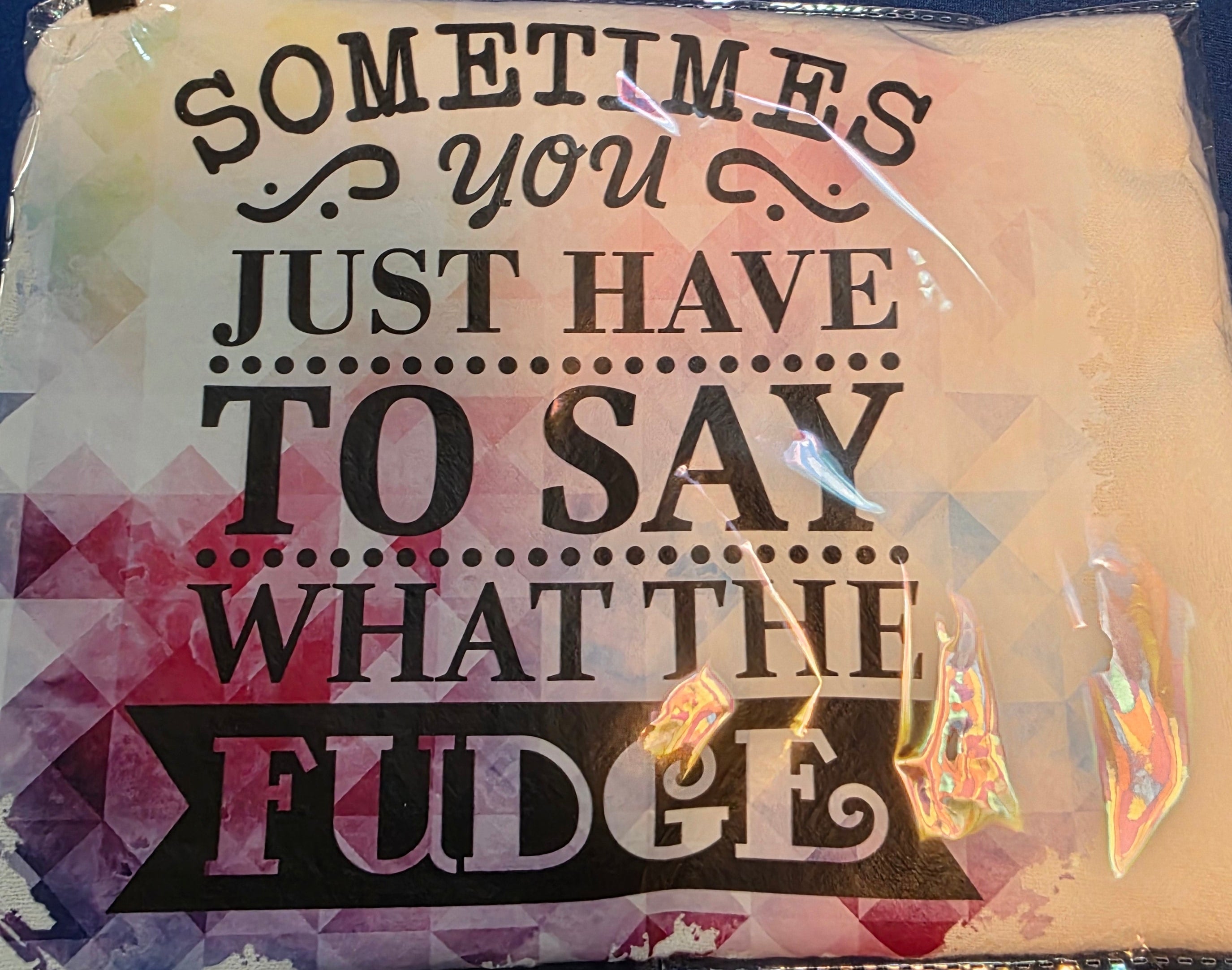 quirky saying dish towel
