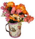 Recycle Can - Pitcher Purple Butterfly